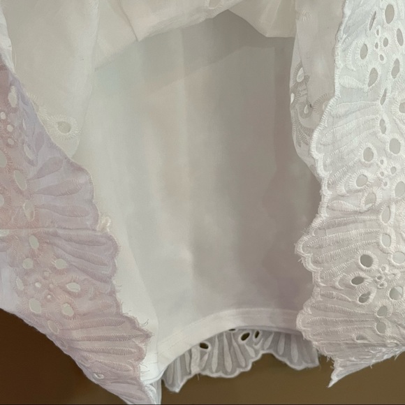 - Loveriche White Eyelet Lined Mini Dress - Picture 4 of 10
